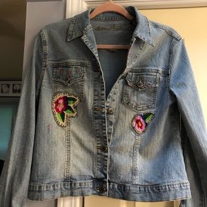 Arizona Jean Company embellished Jean jacket